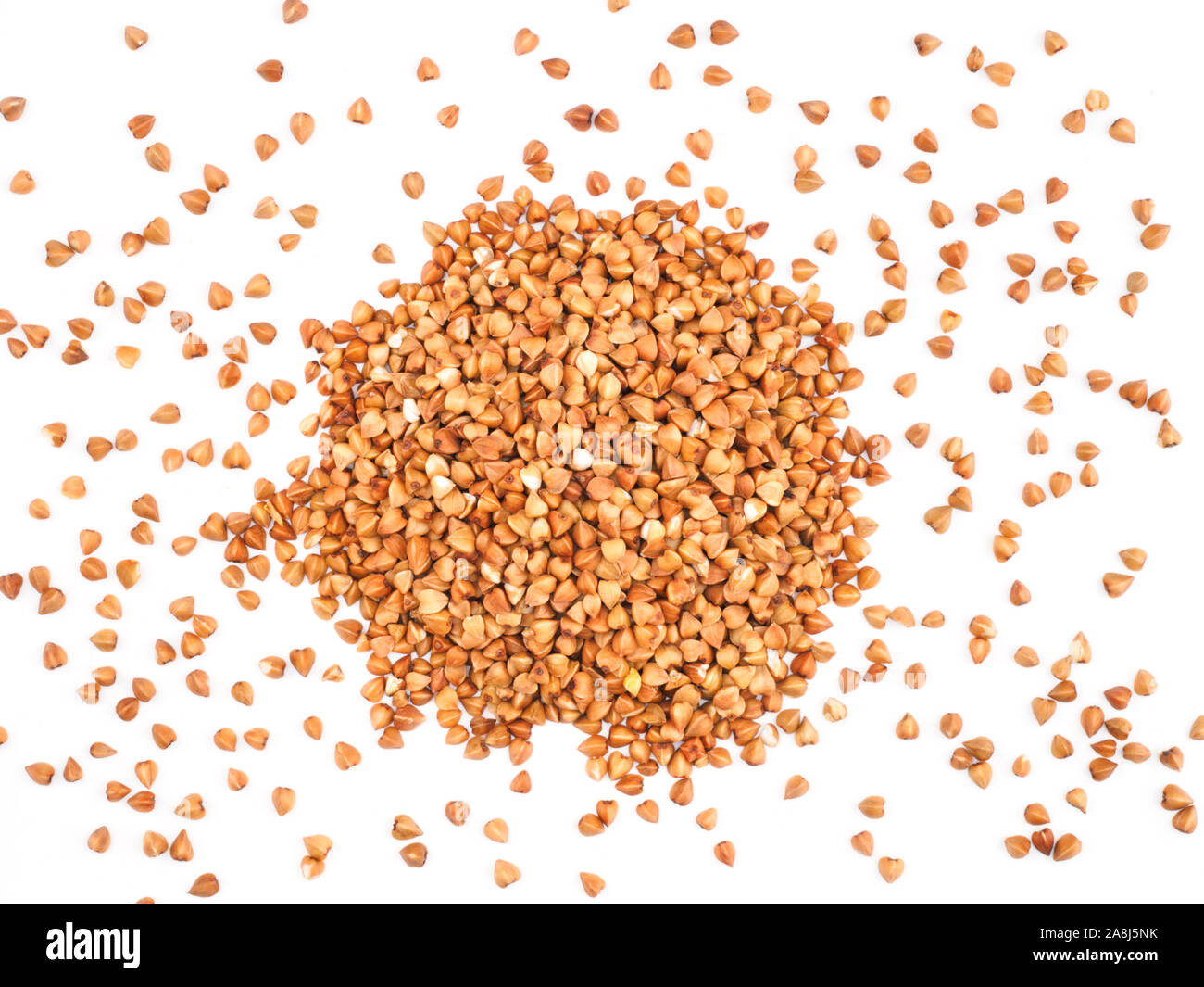Buckwheat groats on white background. Healthy eating concept Stock Photo Alamy
