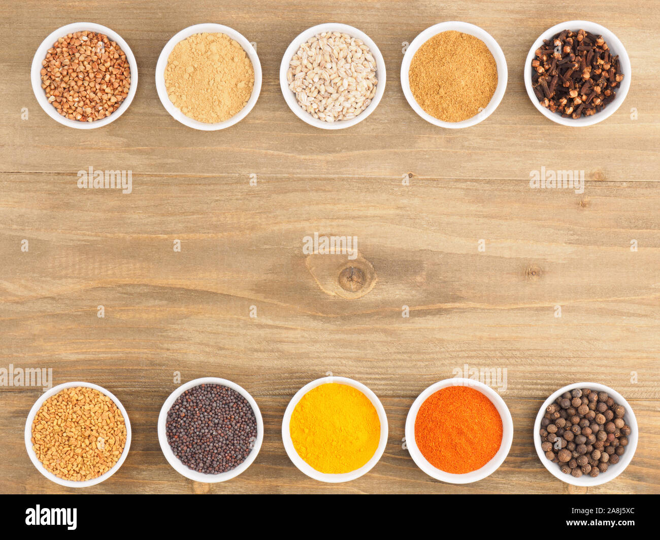 Buckwheat, oat, allspice, dry ginger, pepper chili, fenugreek, turmeric