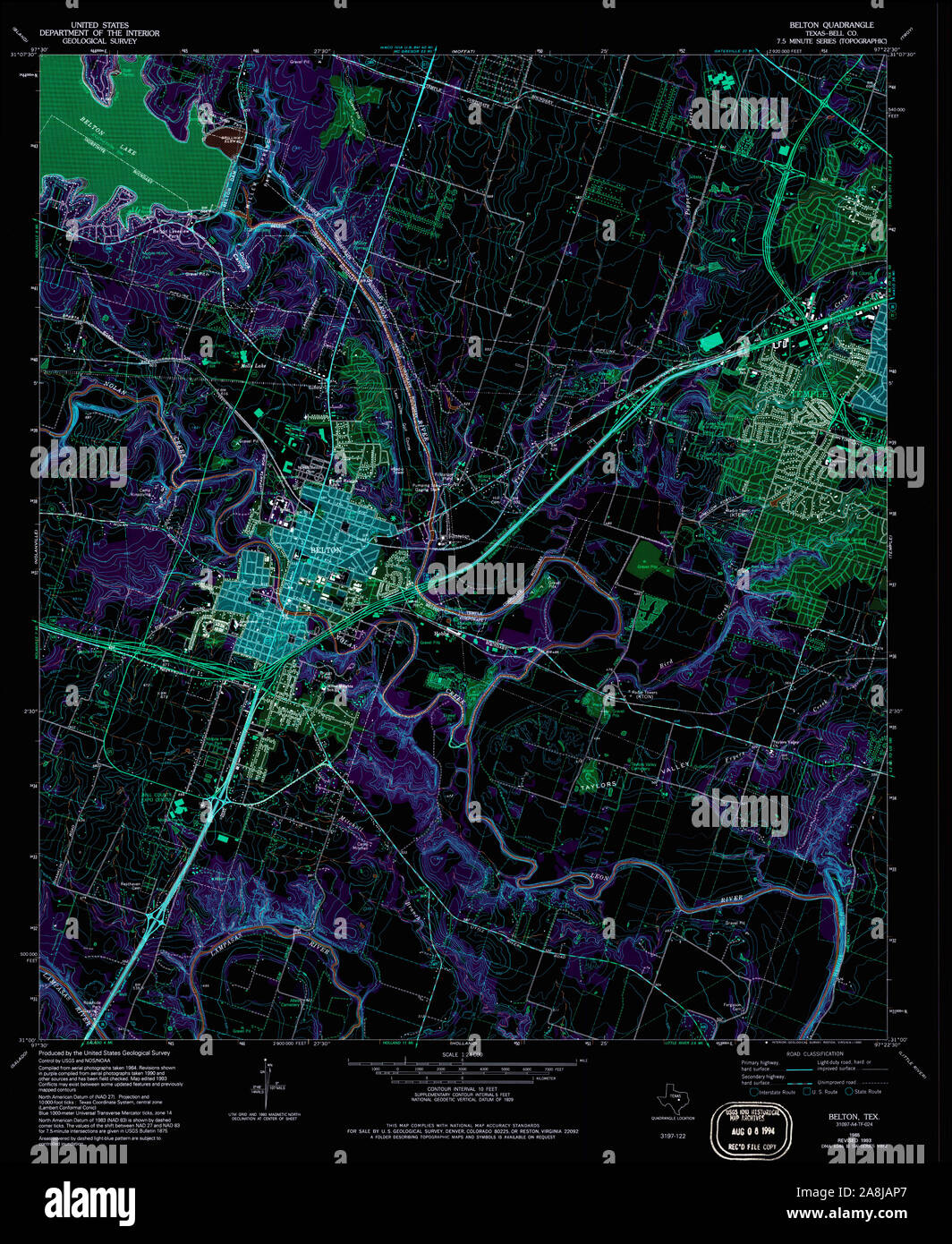 Belton texas map hi-res stock photography and images - Alamy