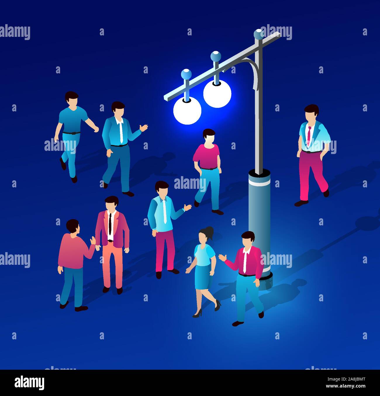 Ultraviolet neon street lamp Stock Vector Image & Art Alamy