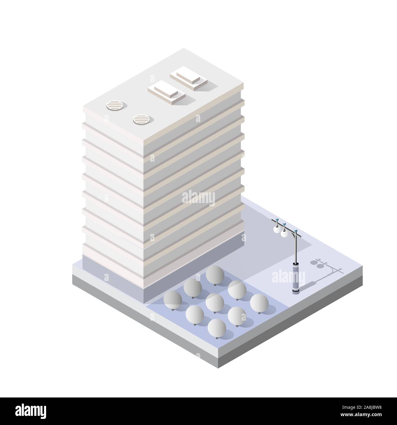 Cityscape design elements with isometric building Stock Vector Image ...