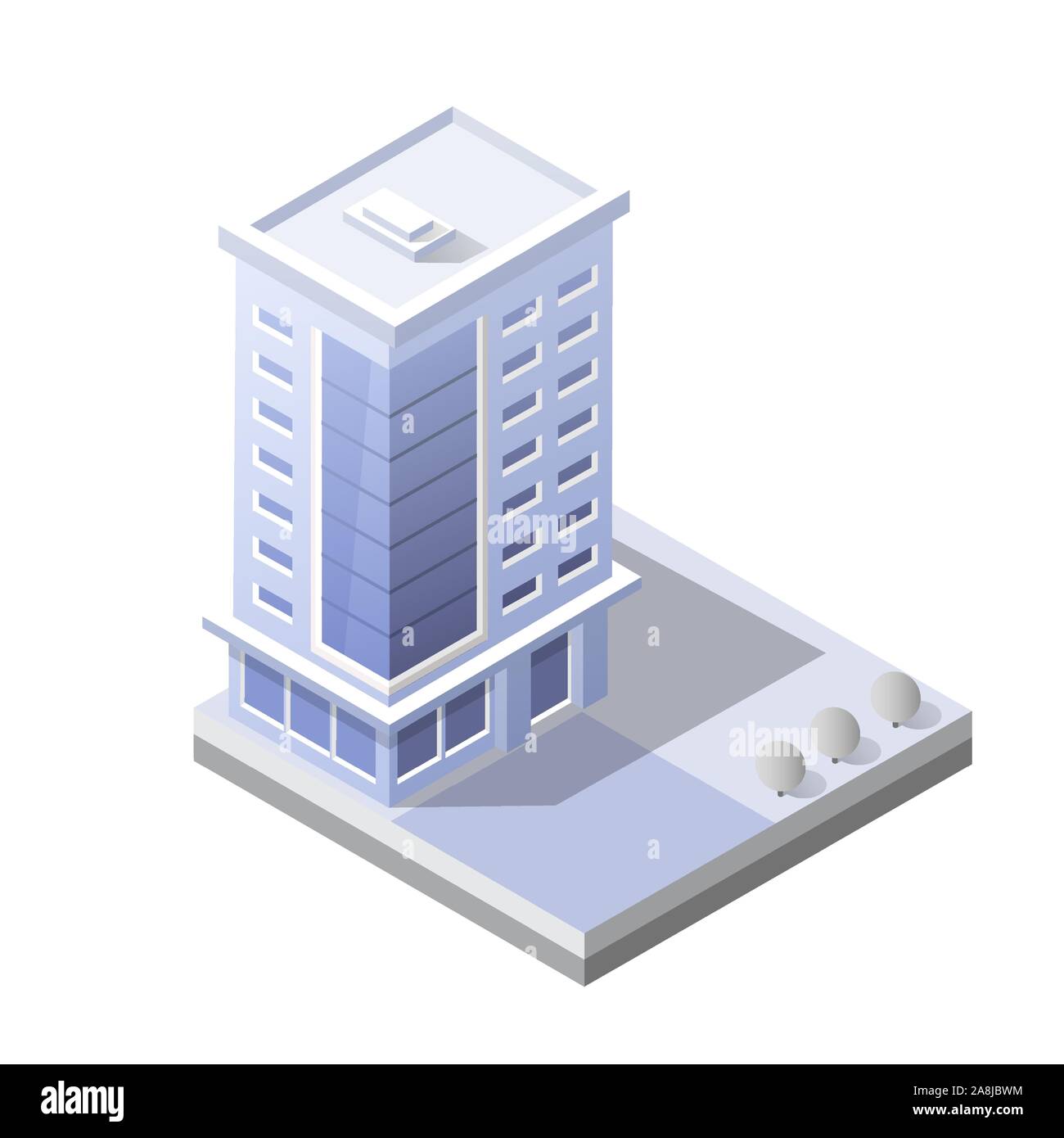 Cityscape design elements with isometric building Stock Vector Image ...