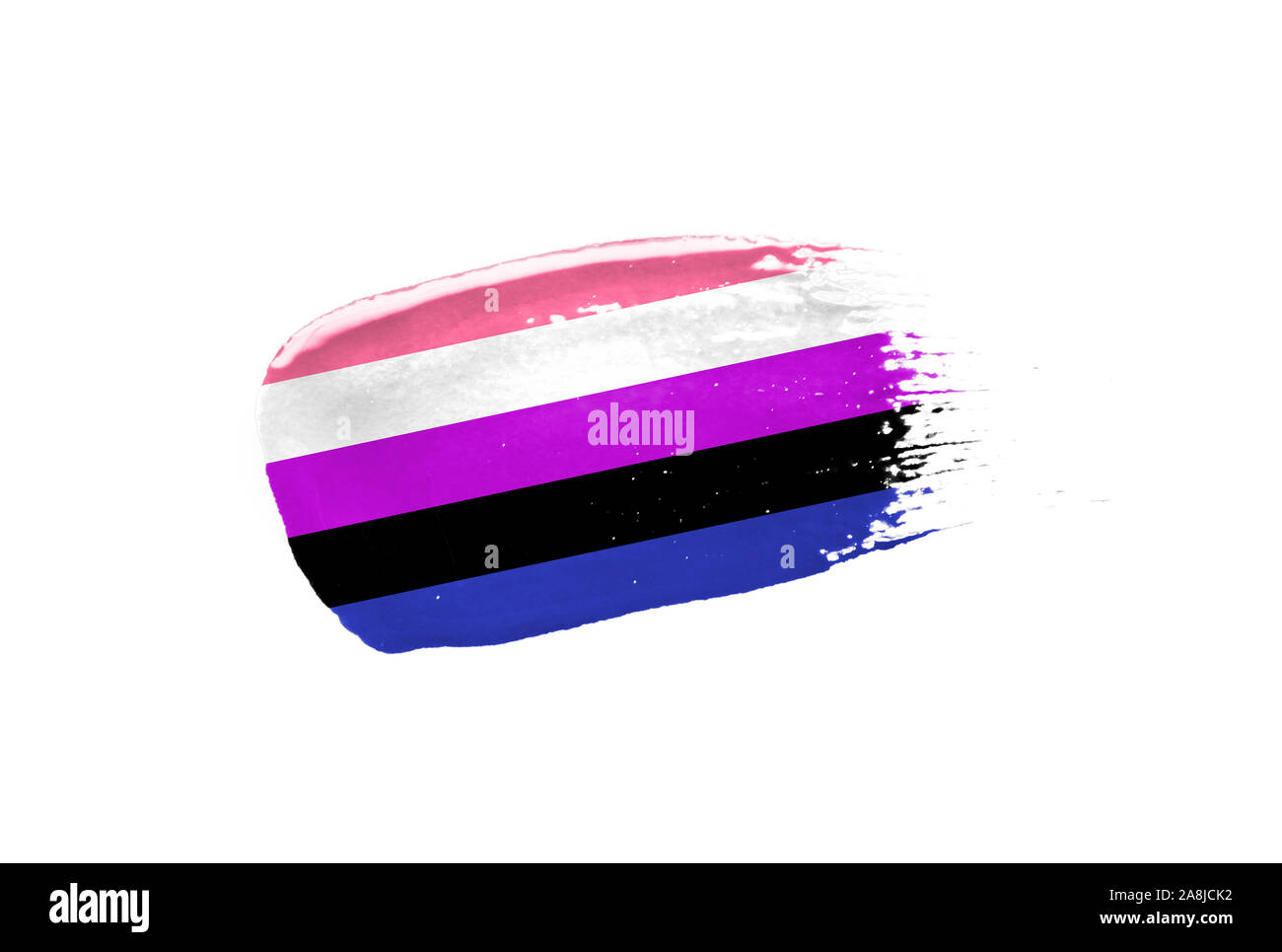 brush painted flag of genderfluid isolated on white background Stock ...