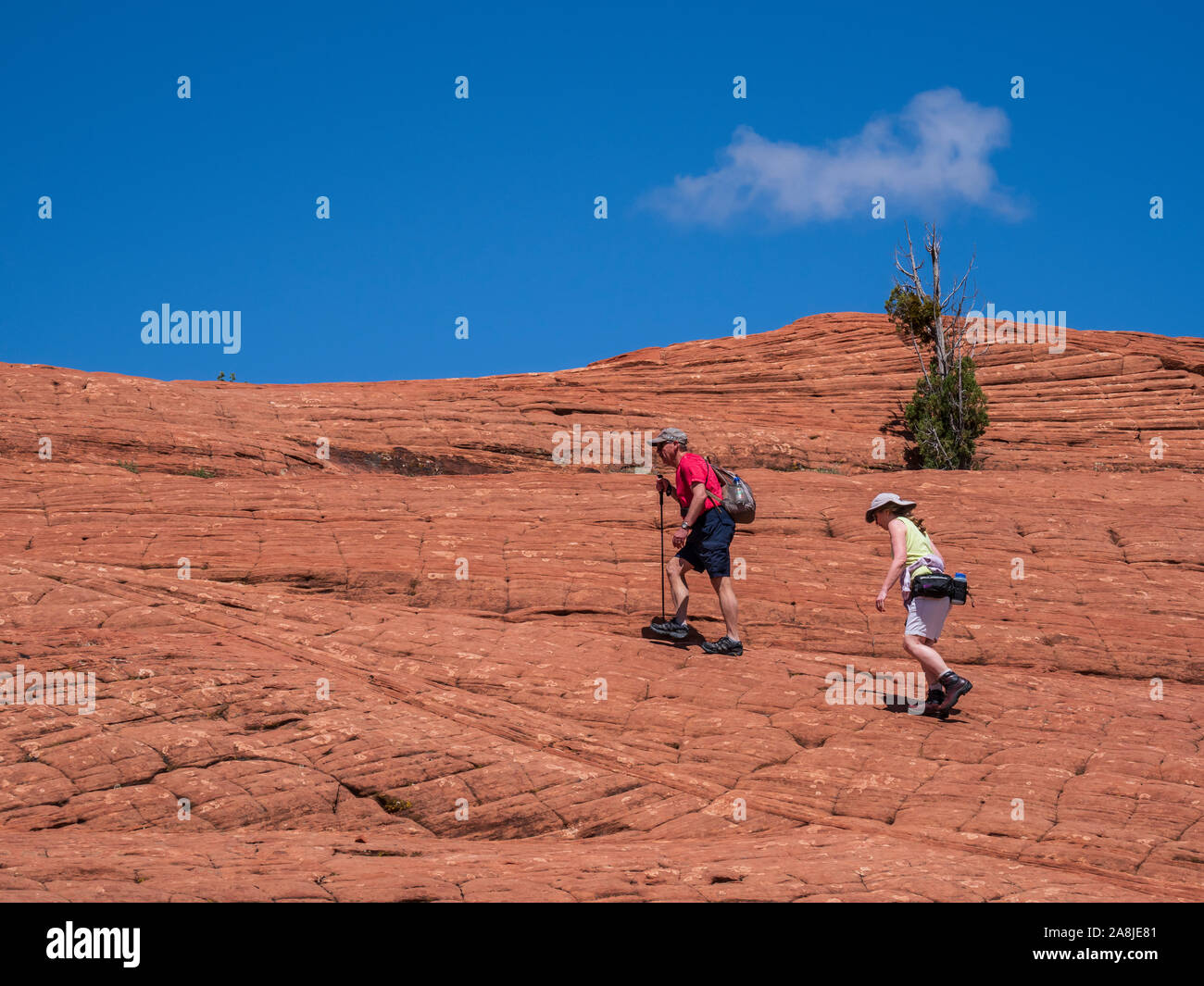Couple hikes the Petrified Dunes, Snow Canyon State Park, Saint George ...