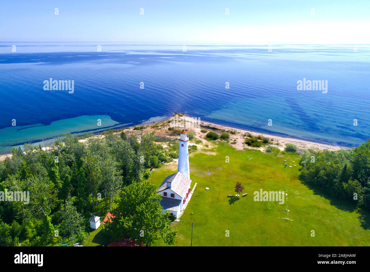 Sturgeon Point Light Station is a lighthousecity Harrisville on Lake