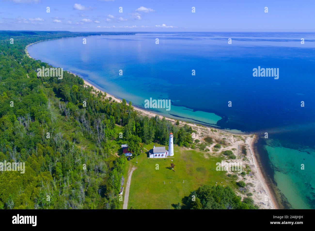 Sturgeon Point Light Station is a lighthousecity Harrisville on Lake