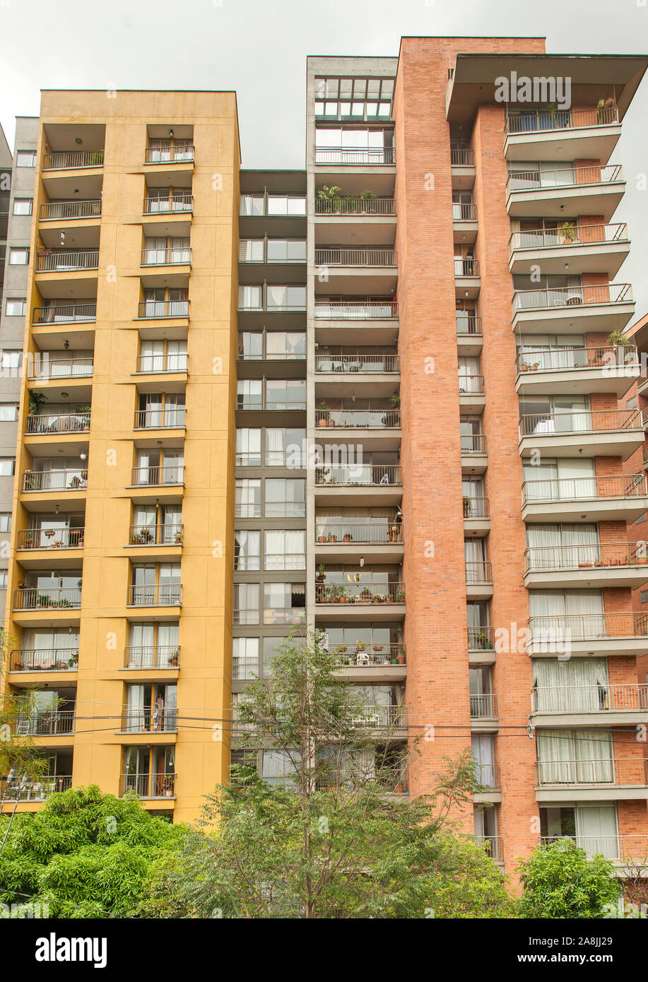 Apartment building in Medellin, Colombia. Stock Photo