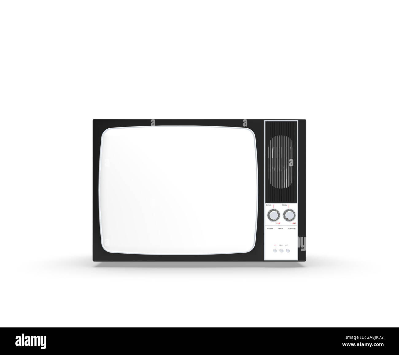 Old television isolated on White background, 3D Rendering Stock Photo ...