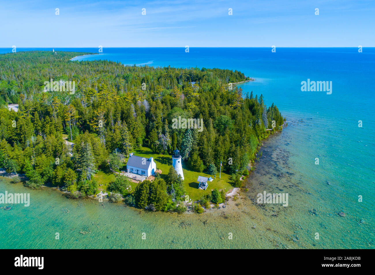 The Old Presque Isle Light was the first lighthouse in the Presque Isle