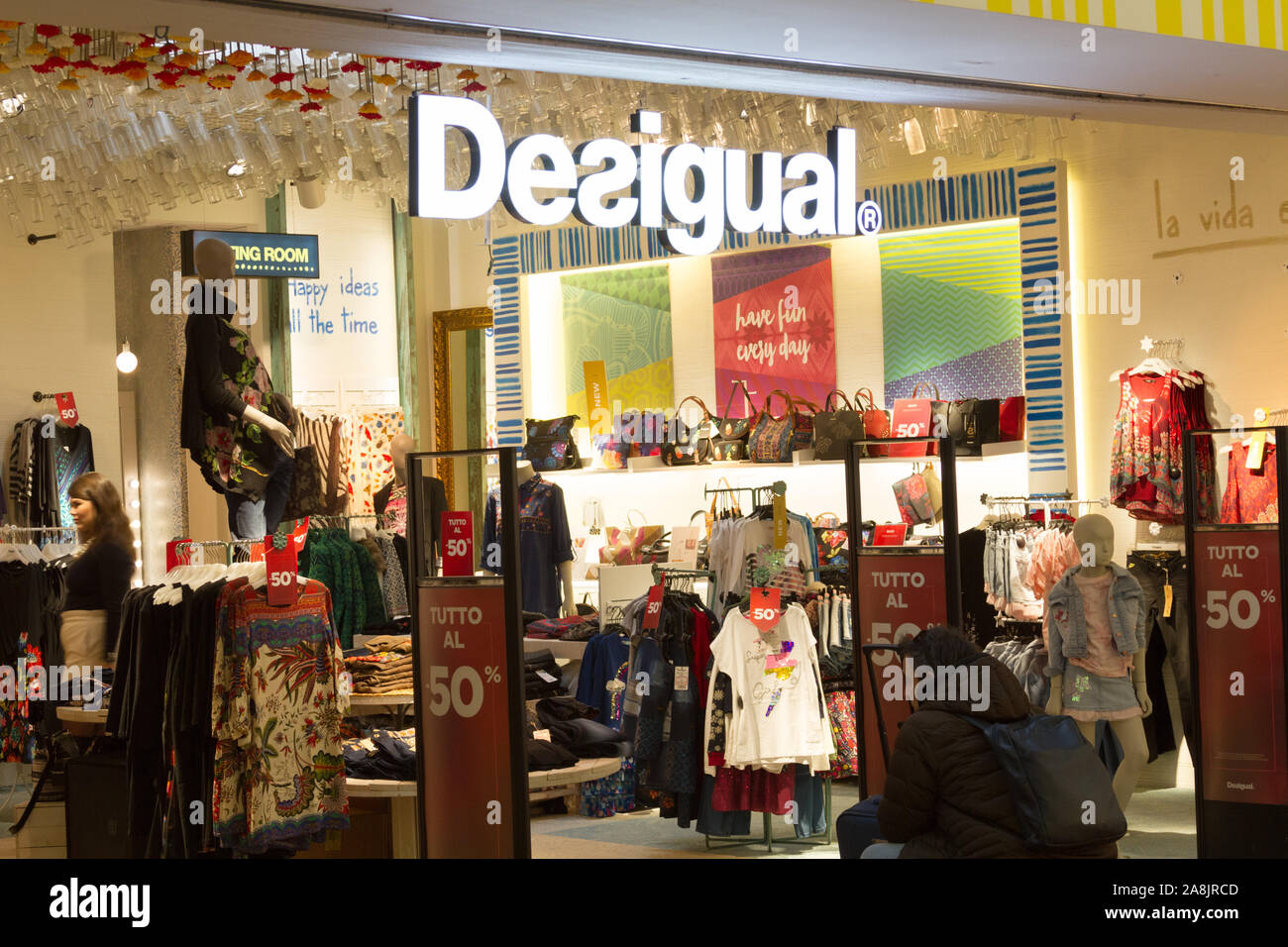 Desigual shop at the Milano Bergamo Airport Stock Photo - Alamy