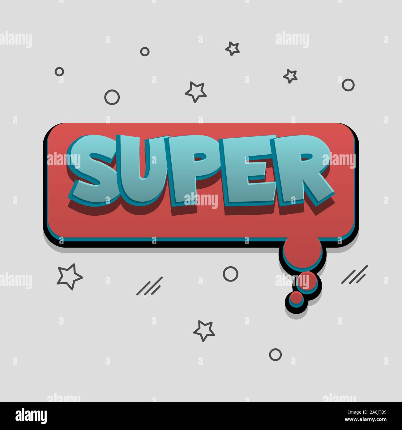 Comic text speech bubble pop art design Stock Vector
