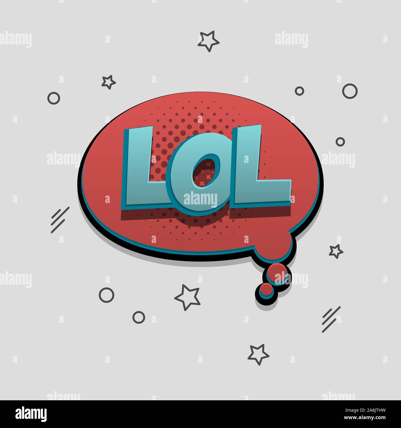 Comic text speech bubble pop art design Stock Vector