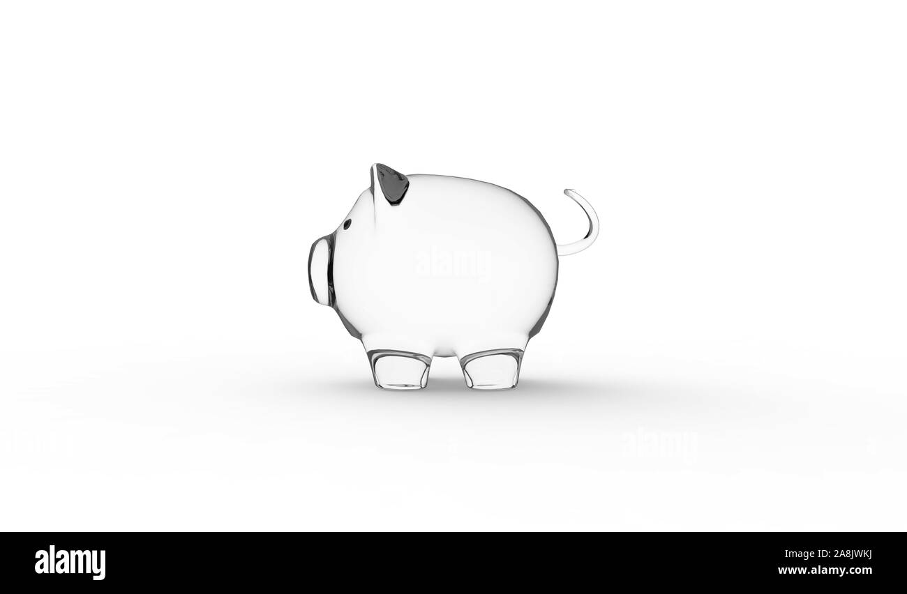 Glass Piggy Bank Stock Photo Alamy