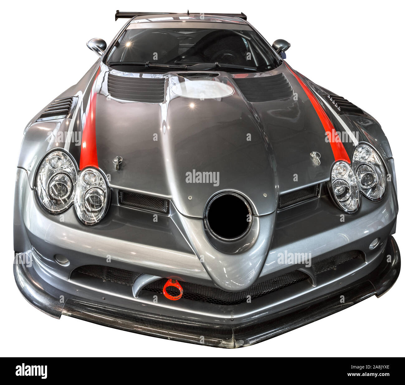 Front View Of Mercedes Benz Slr Mclaren 722 Gt 2007 Sporty Car Isolated On A White Background Stock Photo Alamy
