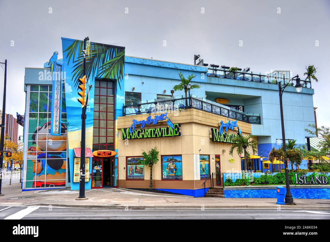 Niagara Falls, Canada - October 2, 2019: Jimmy Buffet’s Margaritaville restaurant and bar on Fallsview Blvd is   one of a popular chain of casual dini Stock Photo