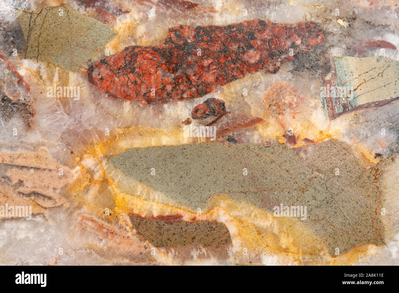 Cut and polished natural minerals, Courtesy of  Joy & Co. rock store, Grand Marais , MN, USA, by Dominique Braud/Dembinsky Photo Assoc Stock Photo