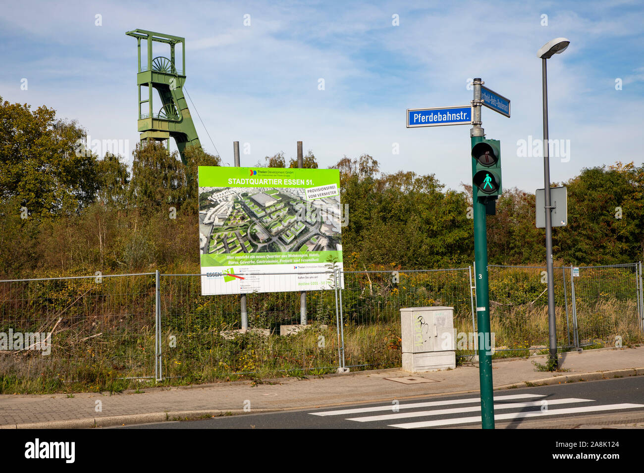Construction site of the real estate project Stadtquartier Essen 51, in