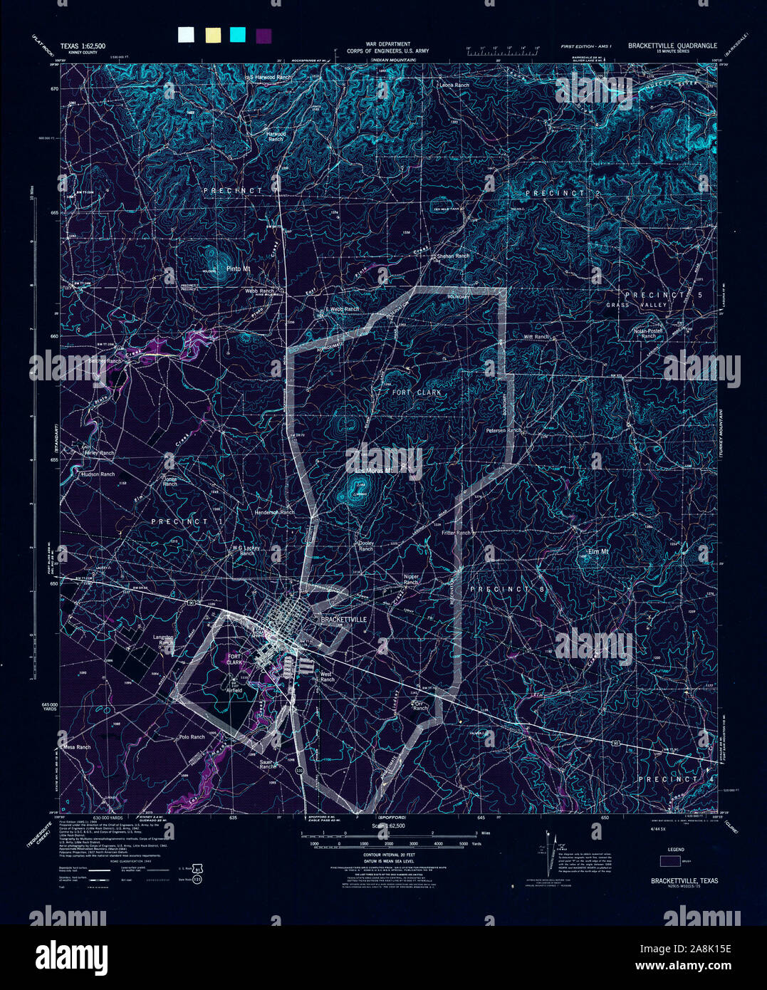 Brackettville texas map hires stock photography and images Alamy
