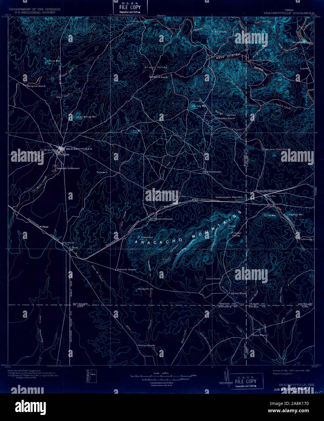 Map of brackettville texas hires stock photography and images Alamy