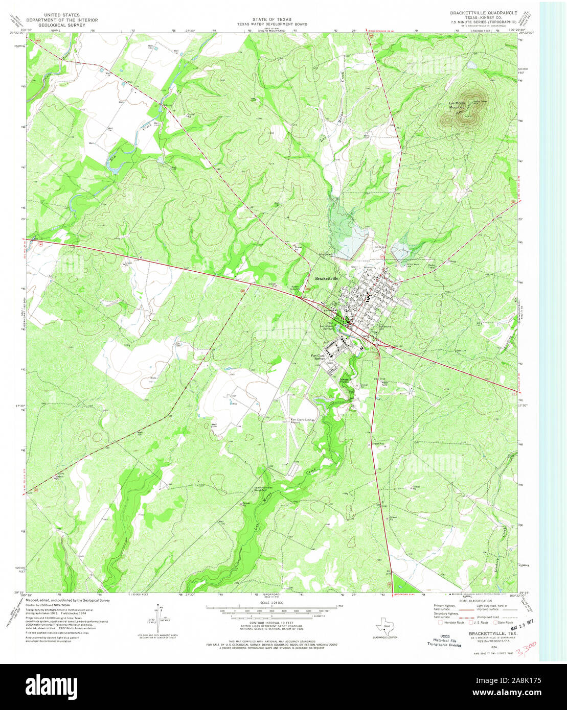Brackettville map hires stock photography and images Alamy