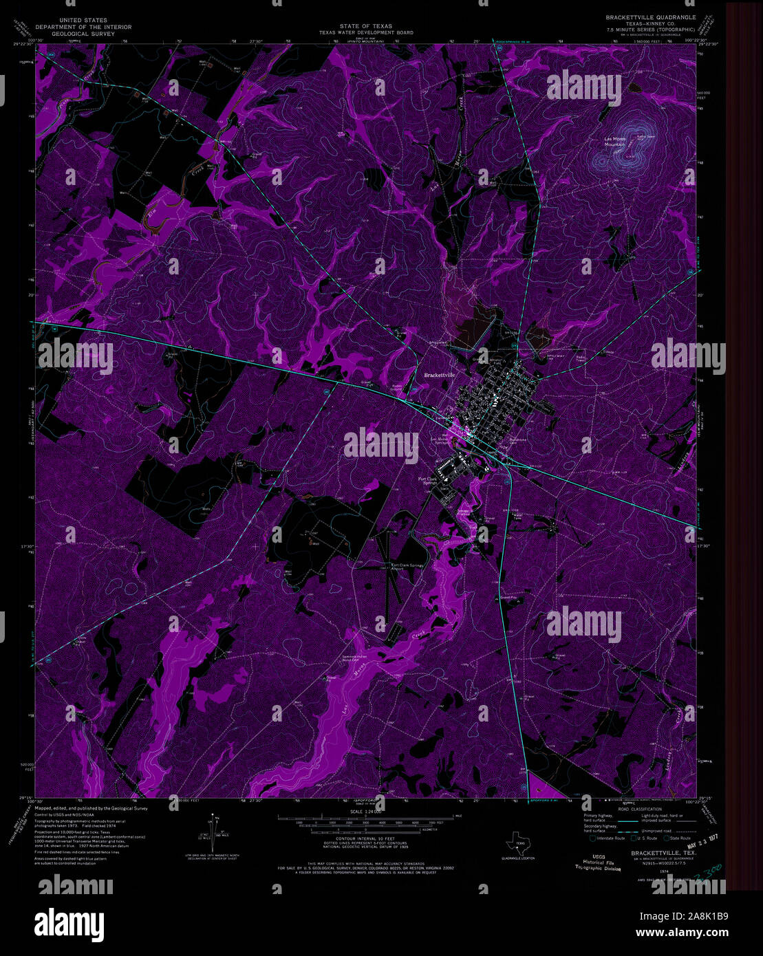 Brackettville texas map hires stock photography and images Alamy