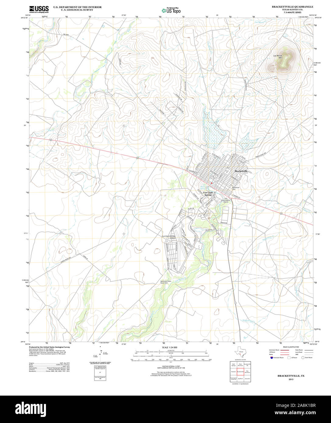 Map of brackettville texas Cut Out Stock Images & Pictures Alamy