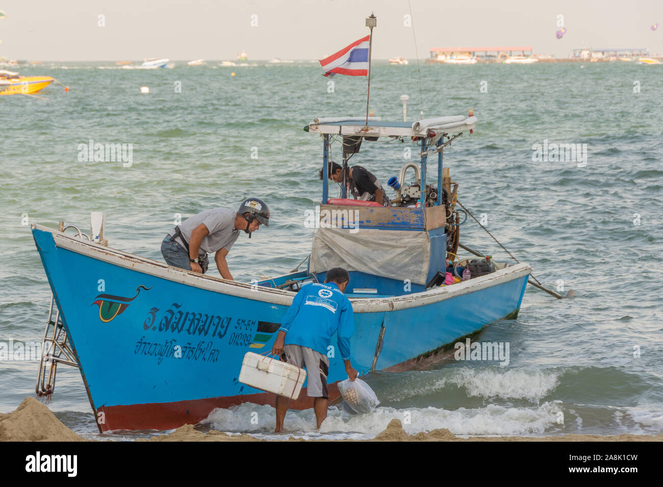 fishermen going fishing Stock Photo