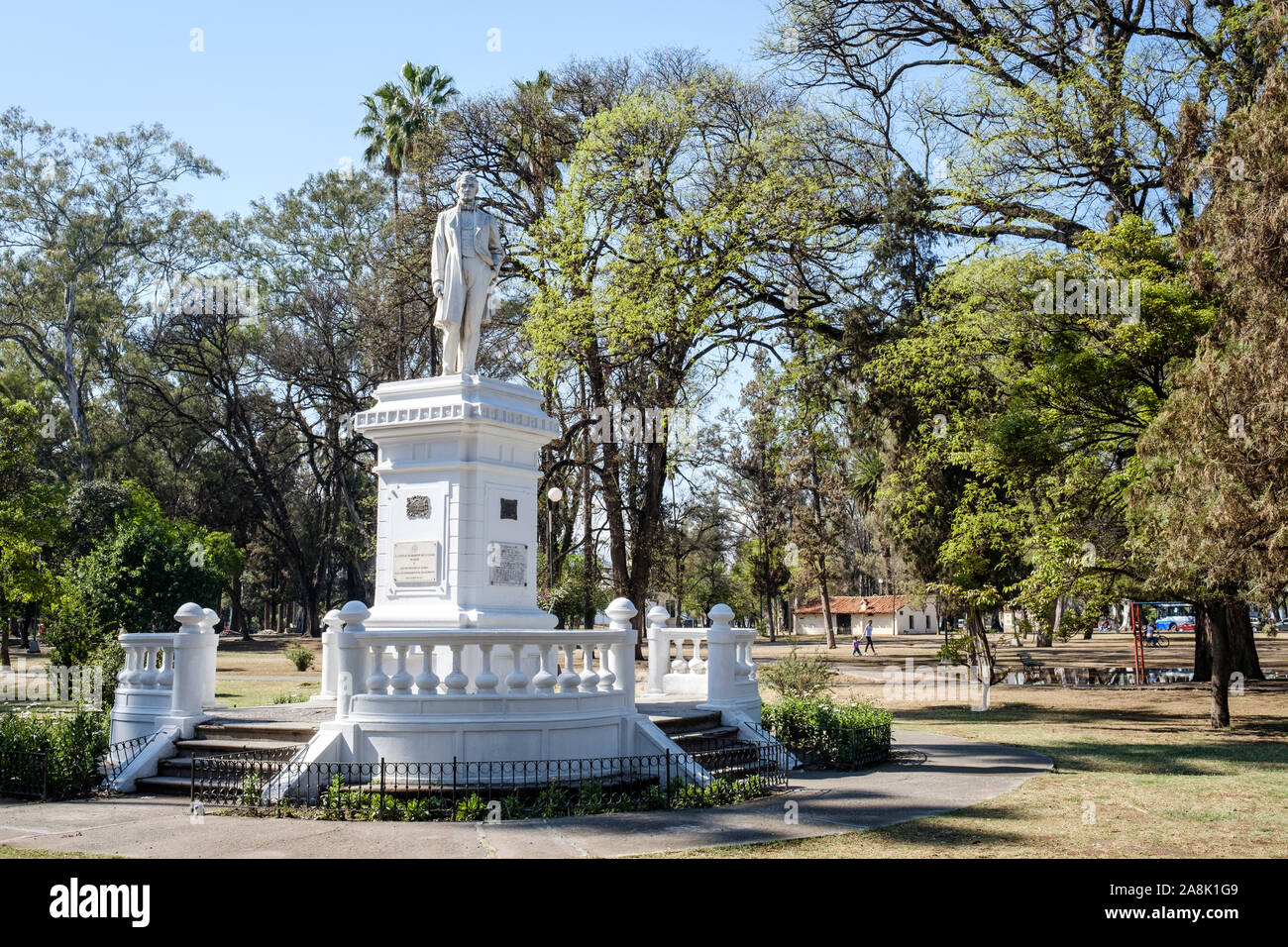Statue of Dr. Facundo de Zuviria in Lola Mora Gardens in Salta, Argentina Stock Photo