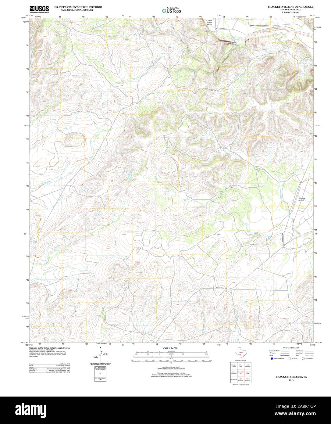 Brackettville map hires stock photography and images Alamy