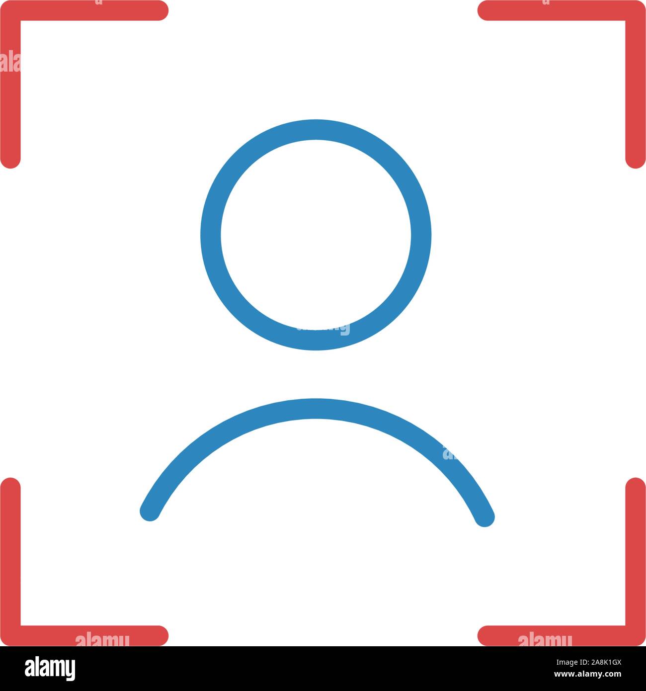 Face ID, Facial identify ,Scanning face linear icon. biometric ...
