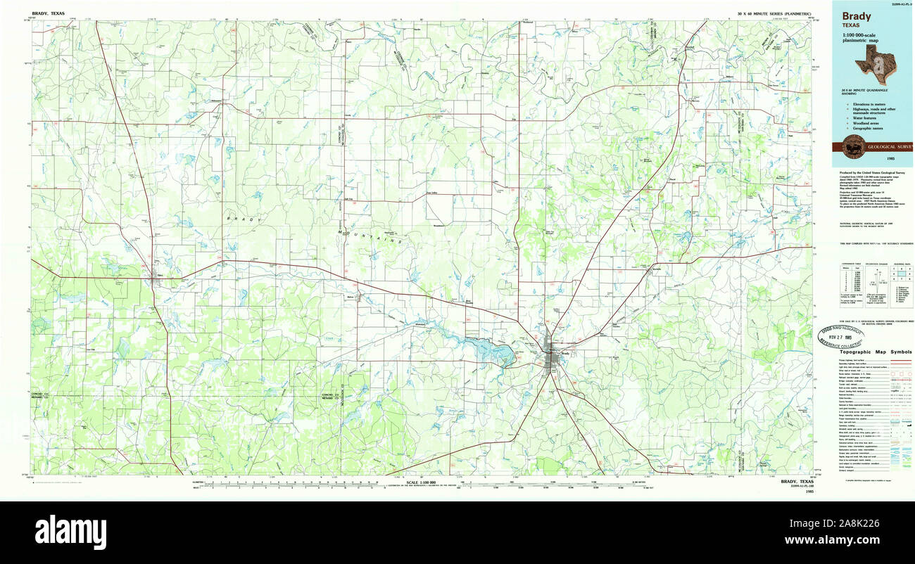 Brady texas map hi-res stock photography and images - Alamy