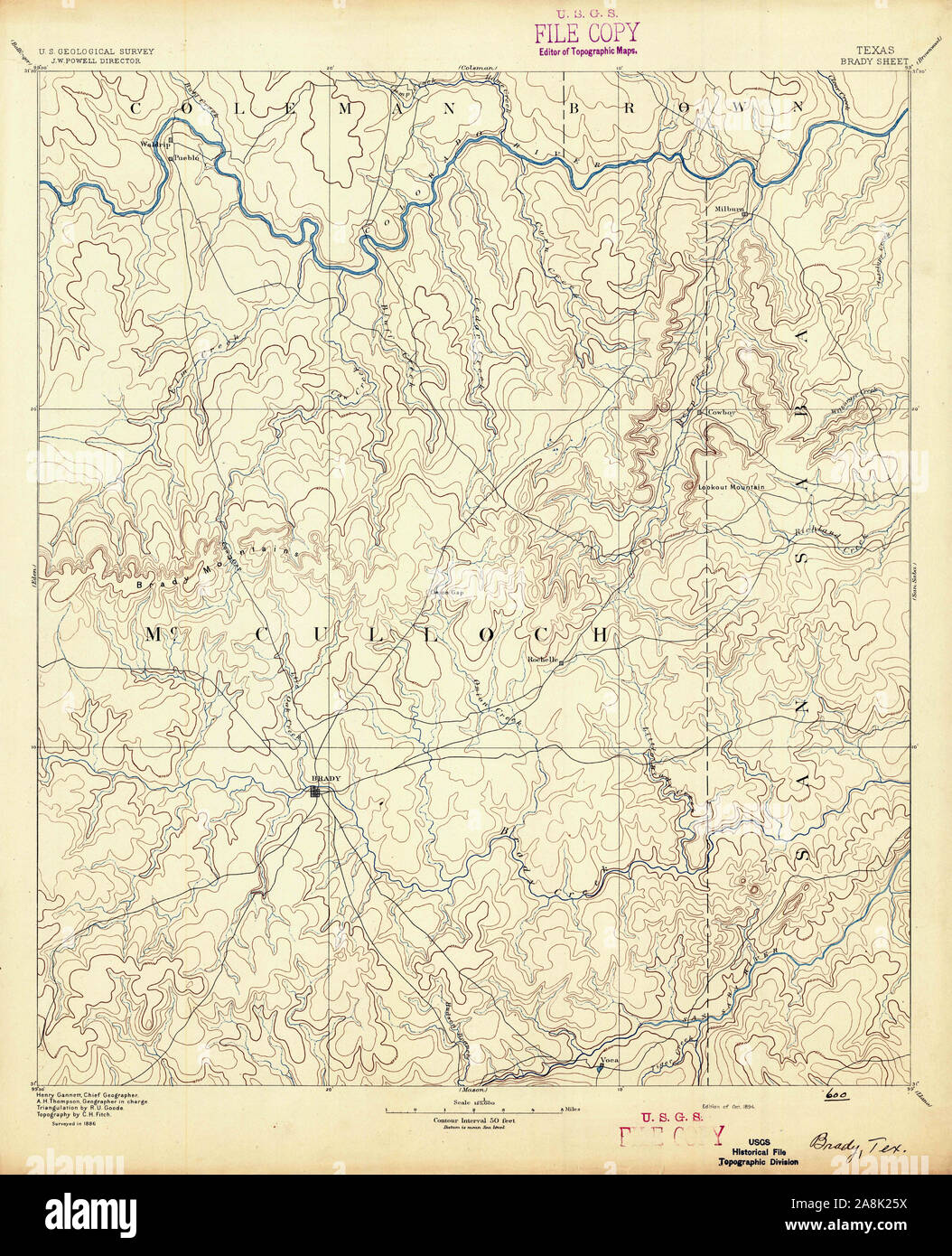 Brady texas map hi-res stock photography and images - Alamy