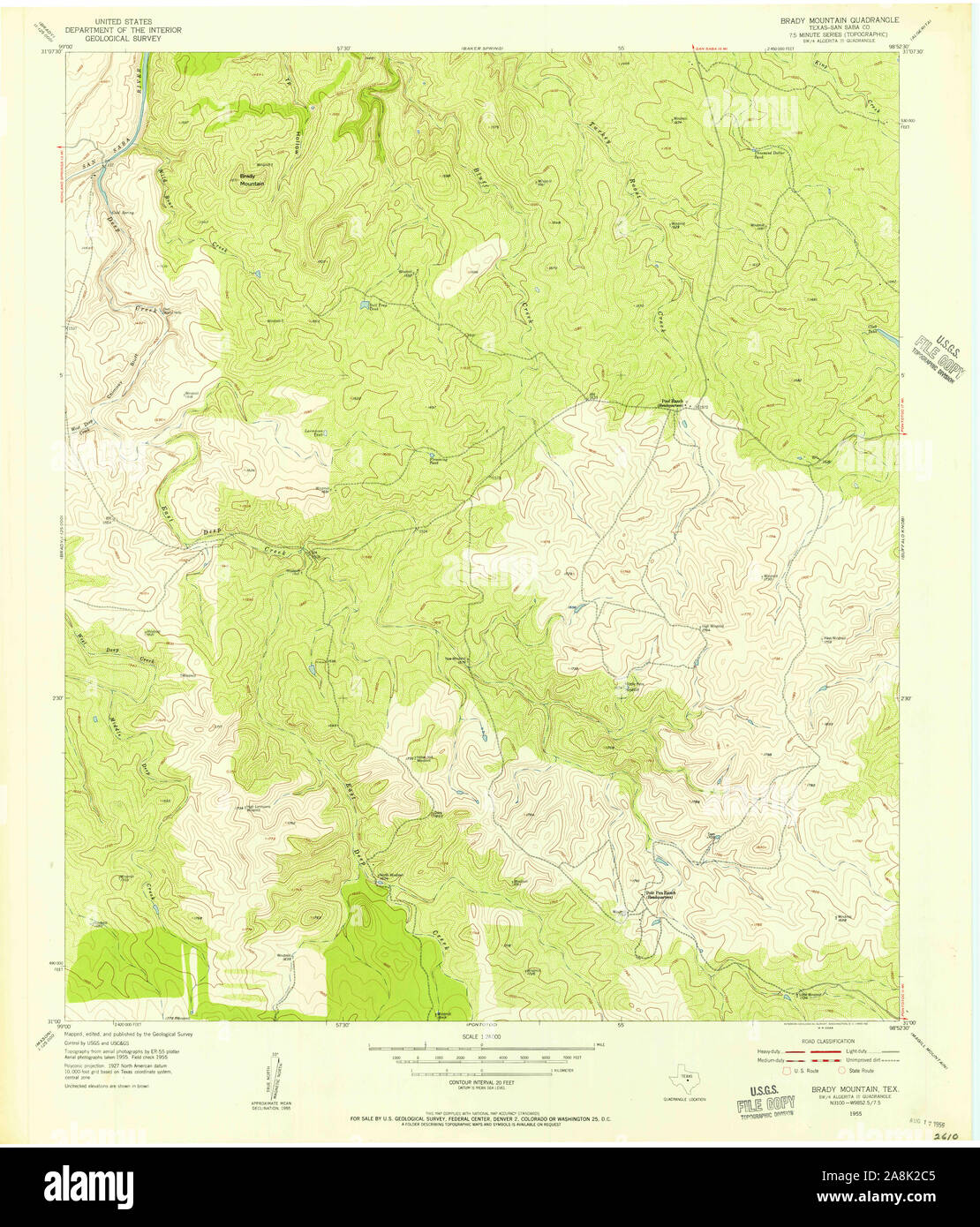 Brady texas map hi-res stock photography and images - Alamy