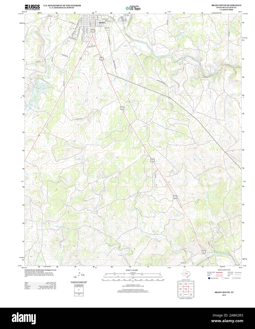 Brady texas map Cut Out Stock Images & Pictures Alamy