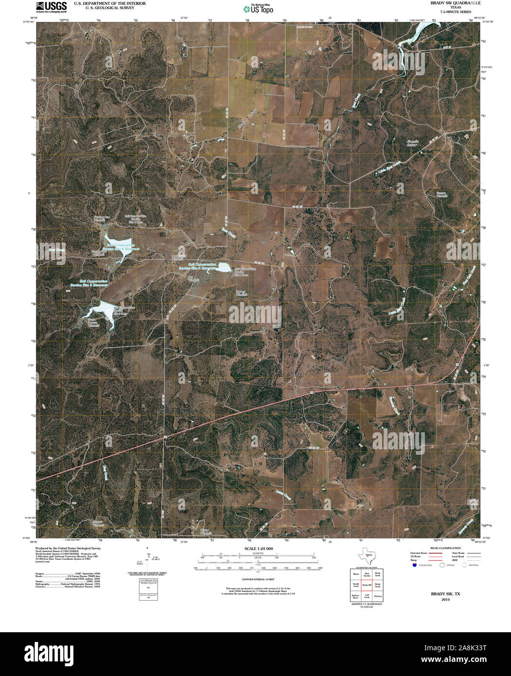 Brady texas map hi-res stock photography and images - Alamy