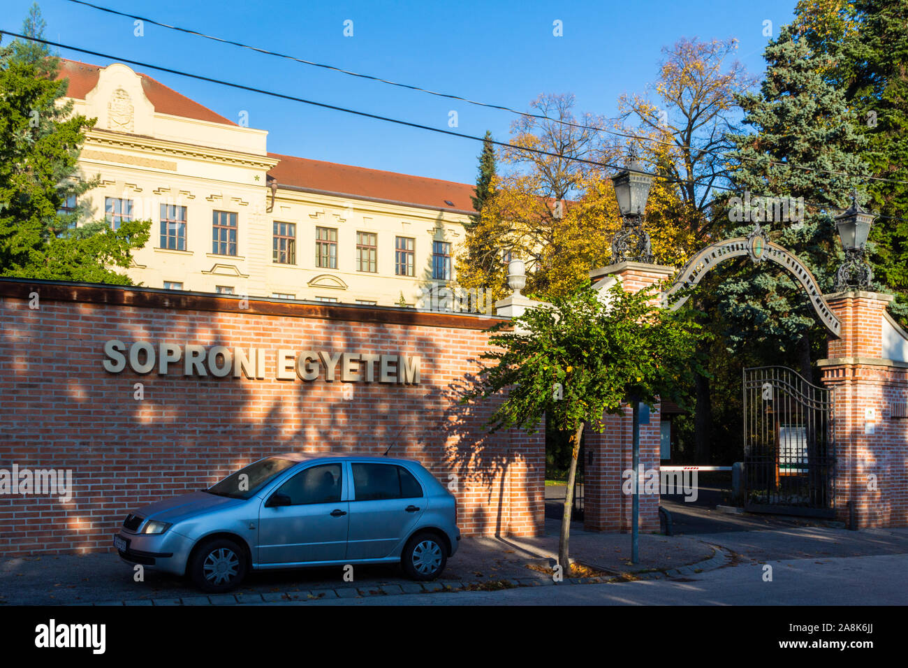 University of Sopron (Soproni Egyetem) main entrance, Sopron, Hungary Stock Photo