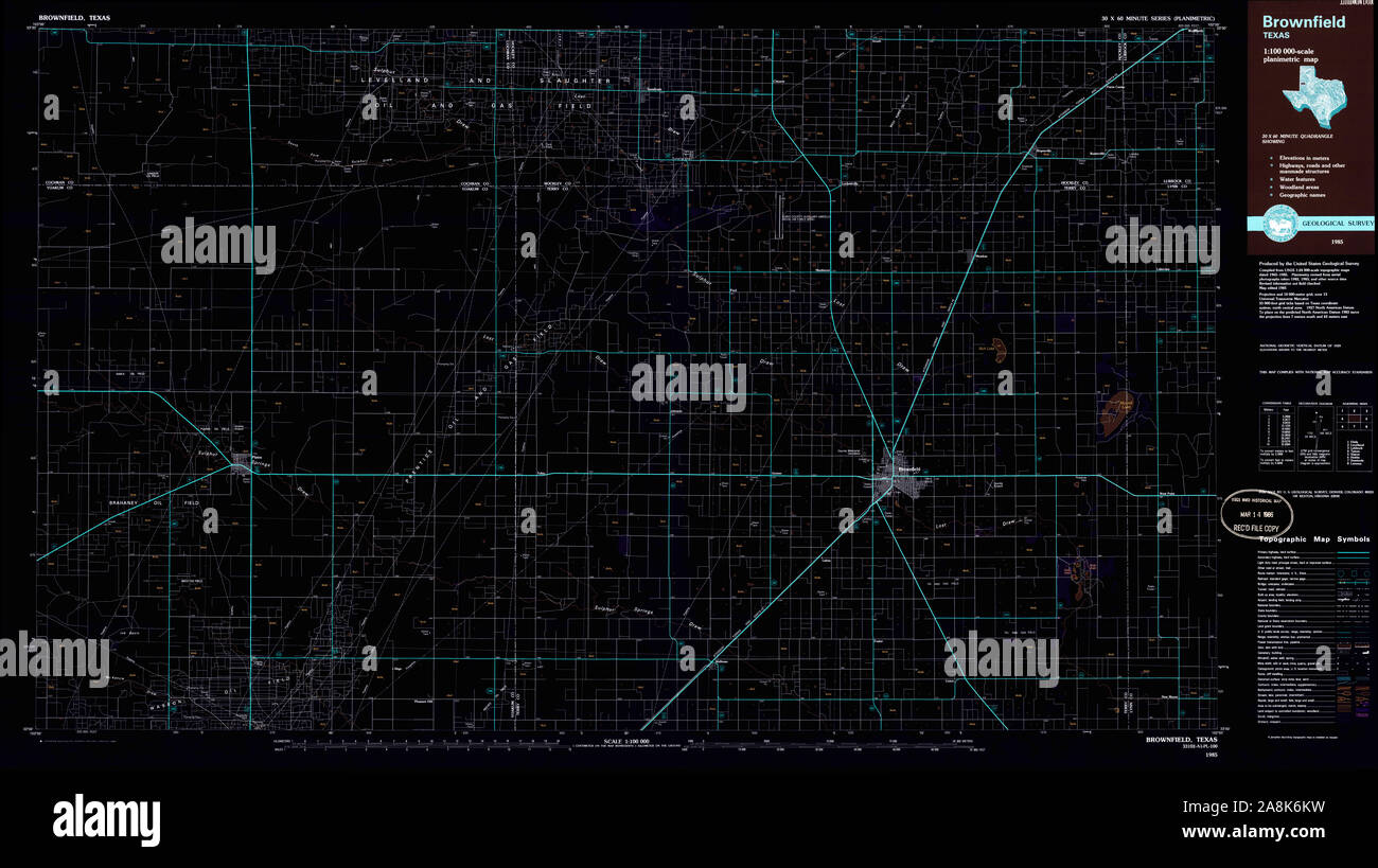 Map of brownfield texas hires stock photography and images Alamy