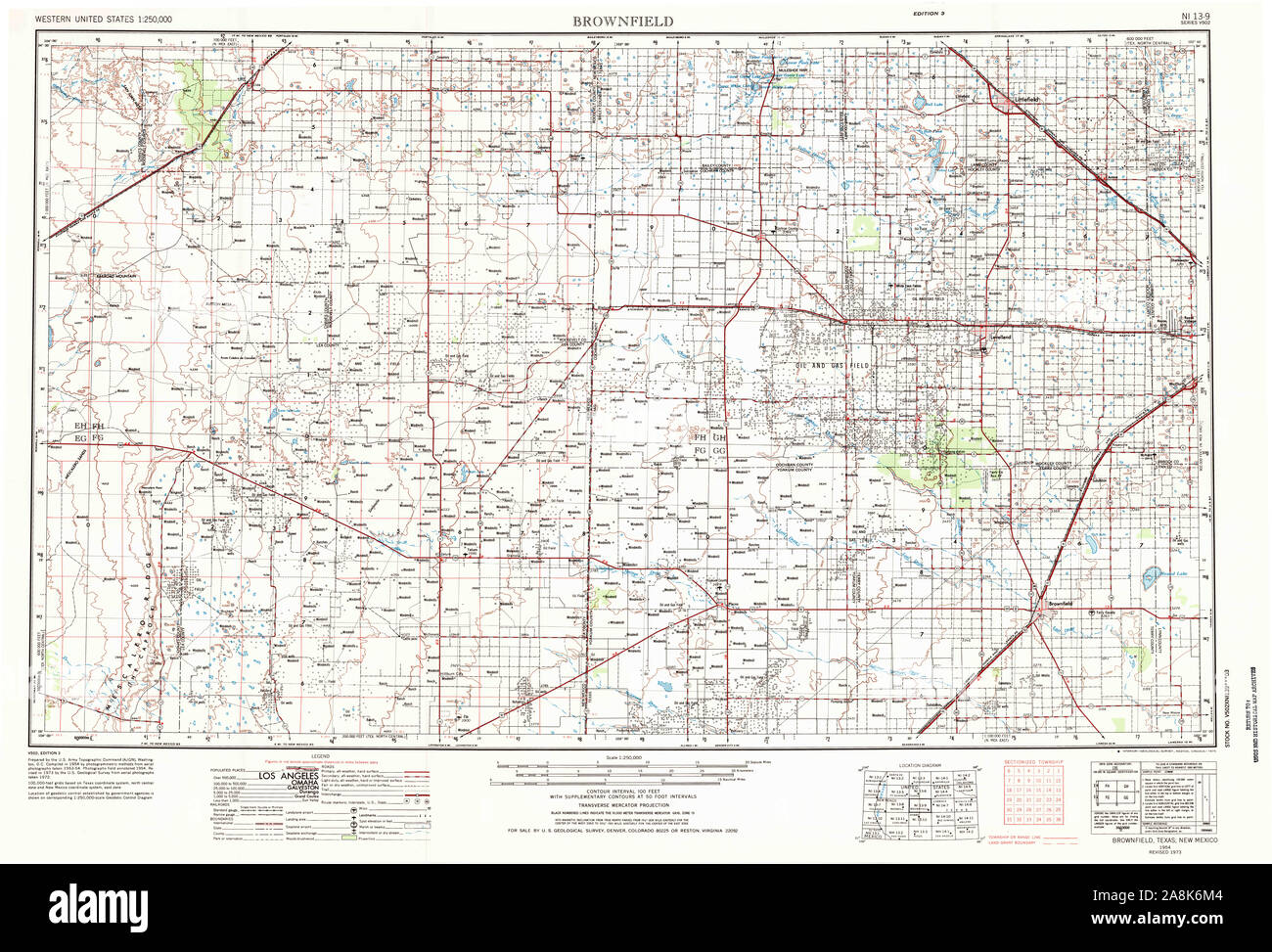 Brownfield texas map hi-res stock photography and images - Alamy