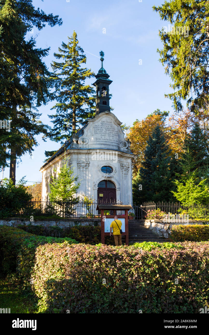 Nepomuki Szent Janos kapolna (Saint St John of Nepomuk chapel) 1764, Sopron, Hungary Stock Photo