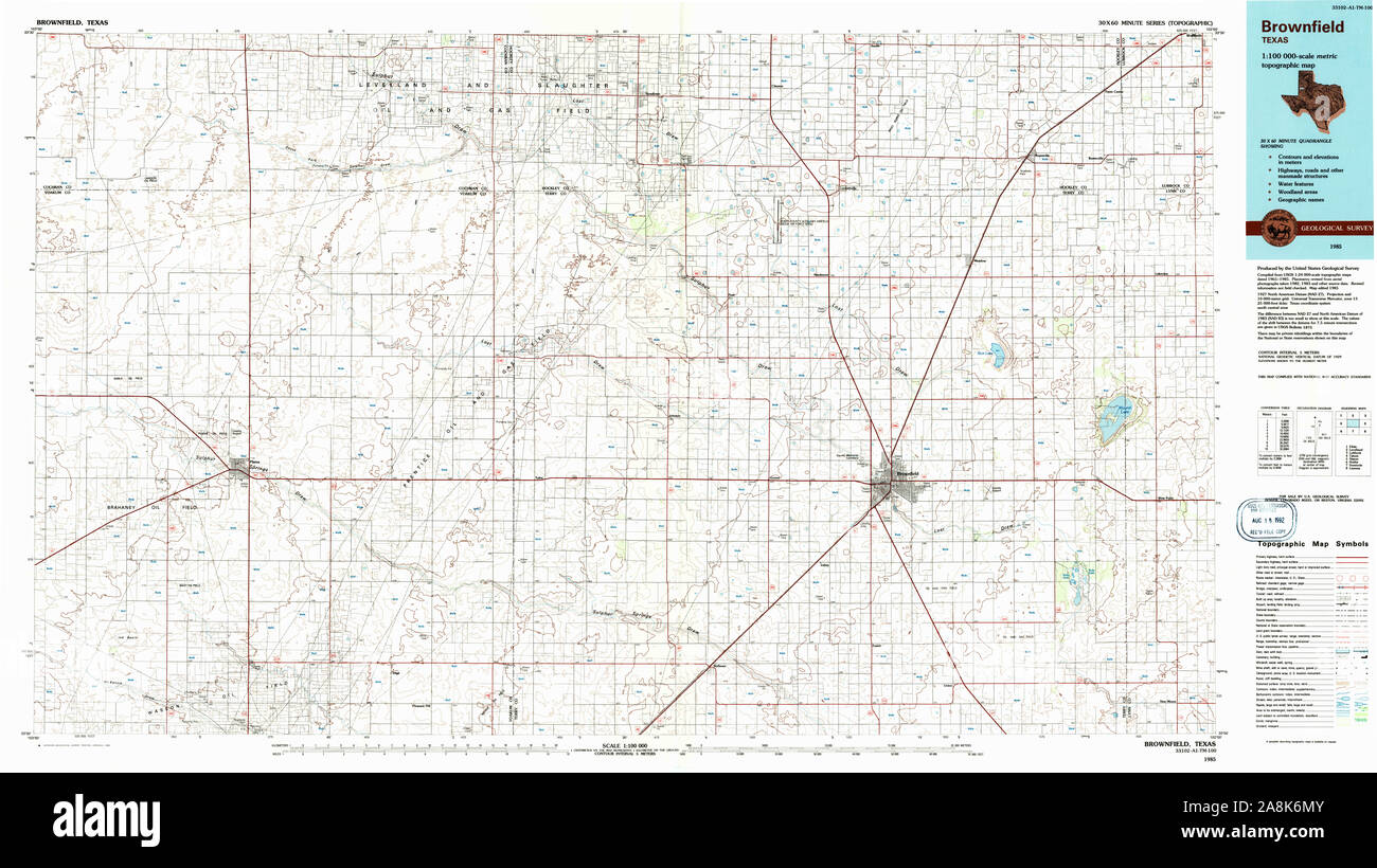 Map of brownfield texas hires stock photography and images Alamy