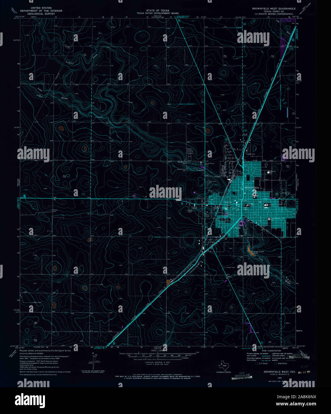 Map of brownfield texas hires stock photography and images Alamy