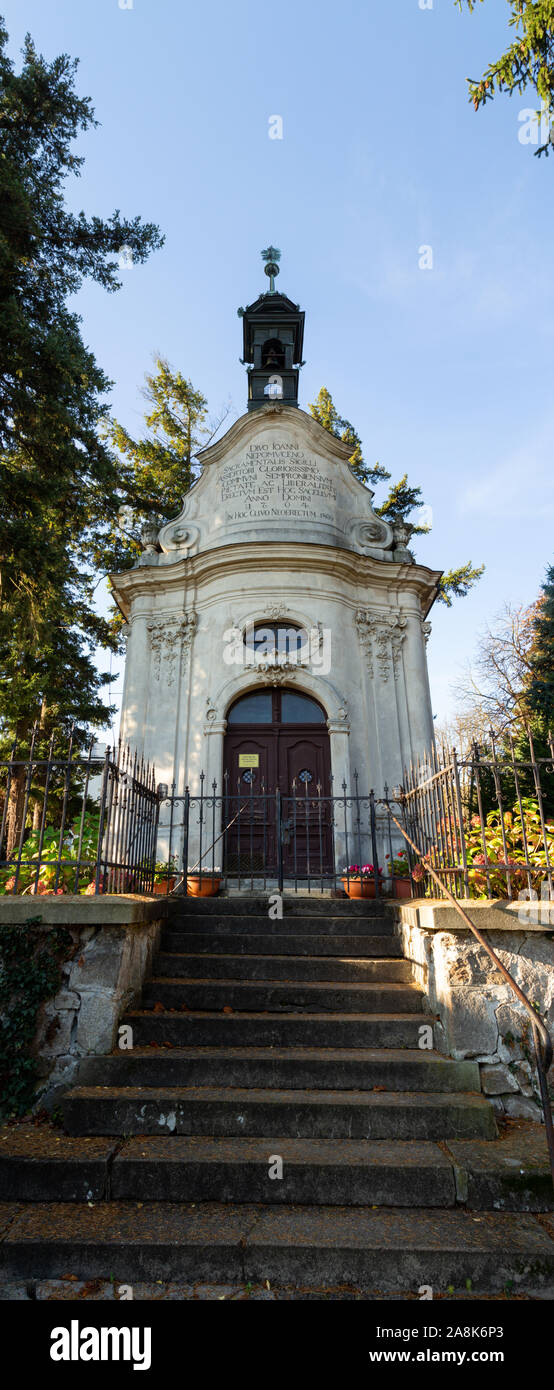 Nepomuki Szent Janos kapolna (Saint St John of Nepomuk chapel) 1764, Sopron, Hungary Stock Photo