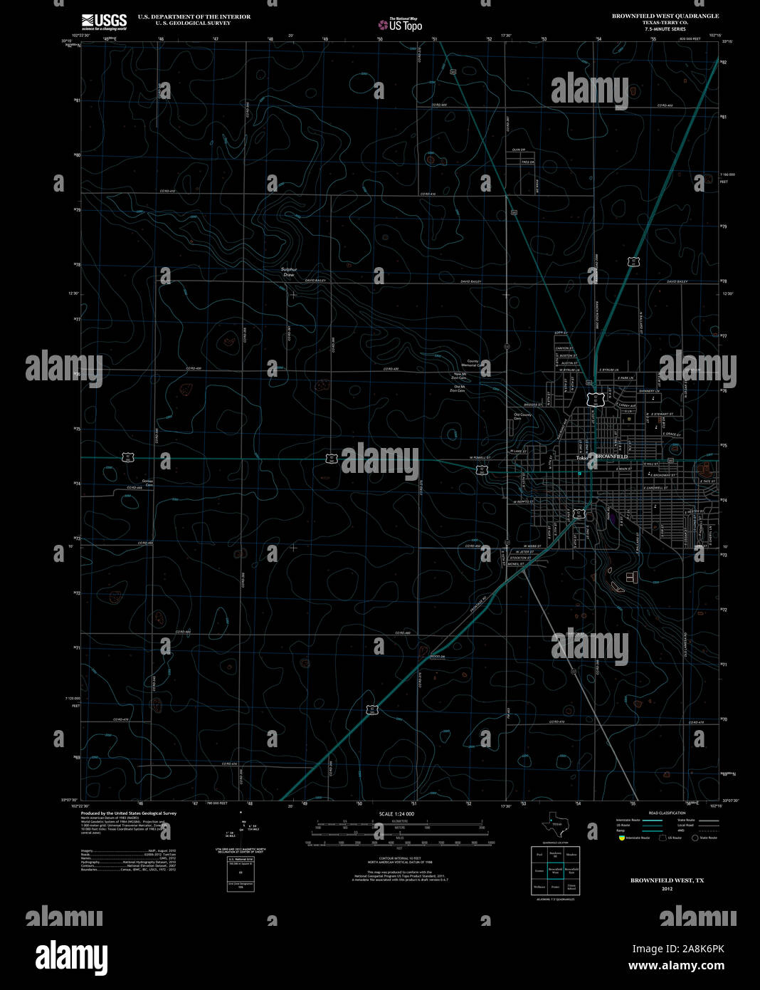 Map of brownfield texas hires stock photography and images Alamy