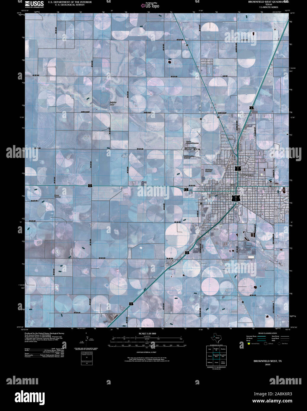 Map of brownfield texas hires stock photography and images Alamy