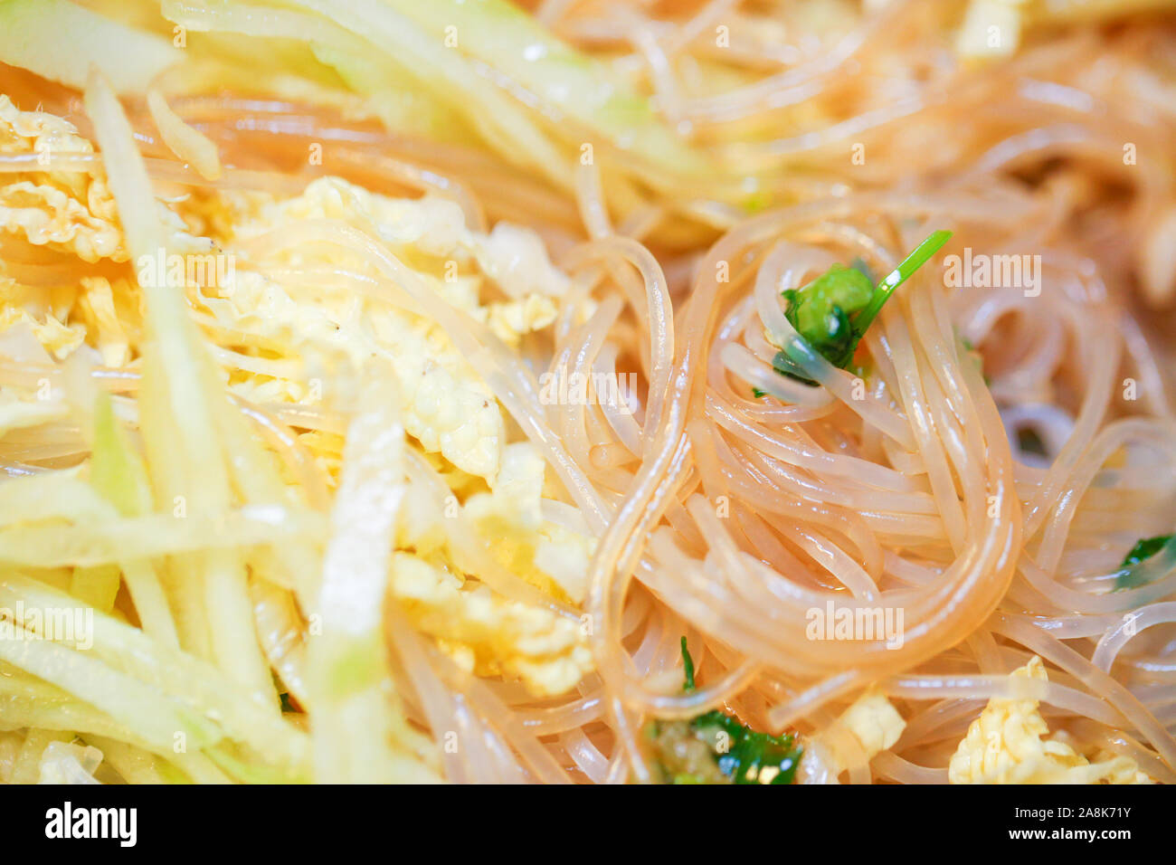 Chinese cold dishes of cucumber, vermicelli and cabbage Image Stock