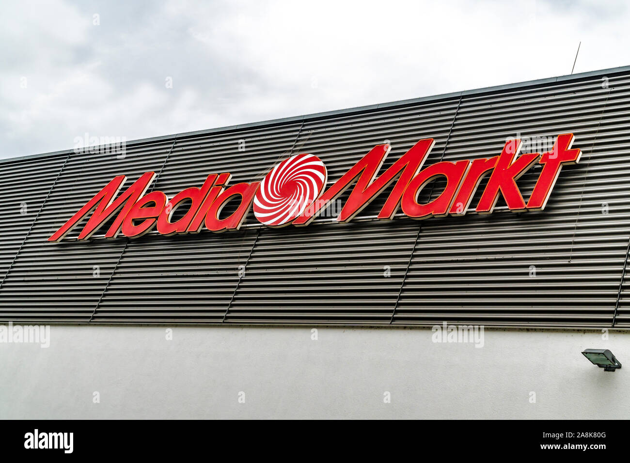 Gothenburg, Sweden - June 25 2022: Media Markt logo on the facade