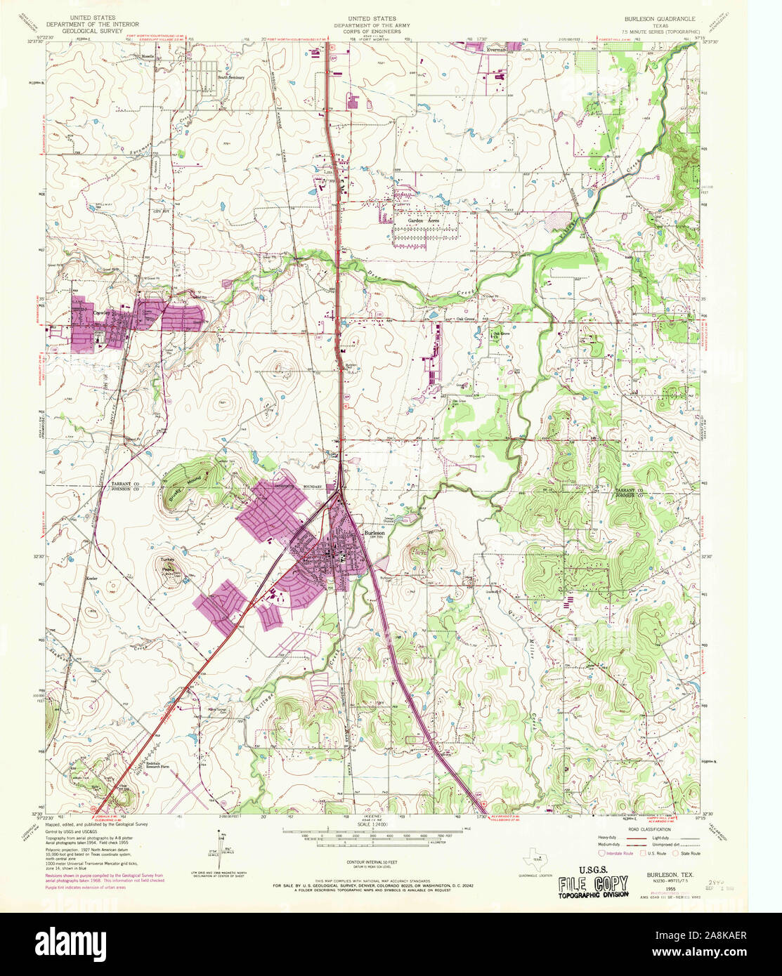 Map of burleson texas hi-res stock photography and images - Alamy