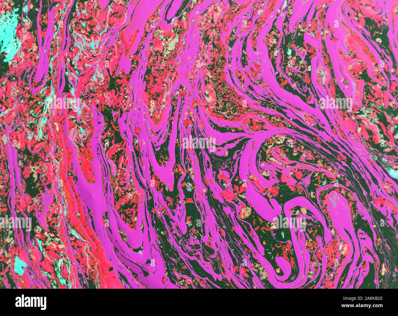 Abstract bright background with visual illusion and wave liquid effects, 3d rendering computer generating Stock Photo