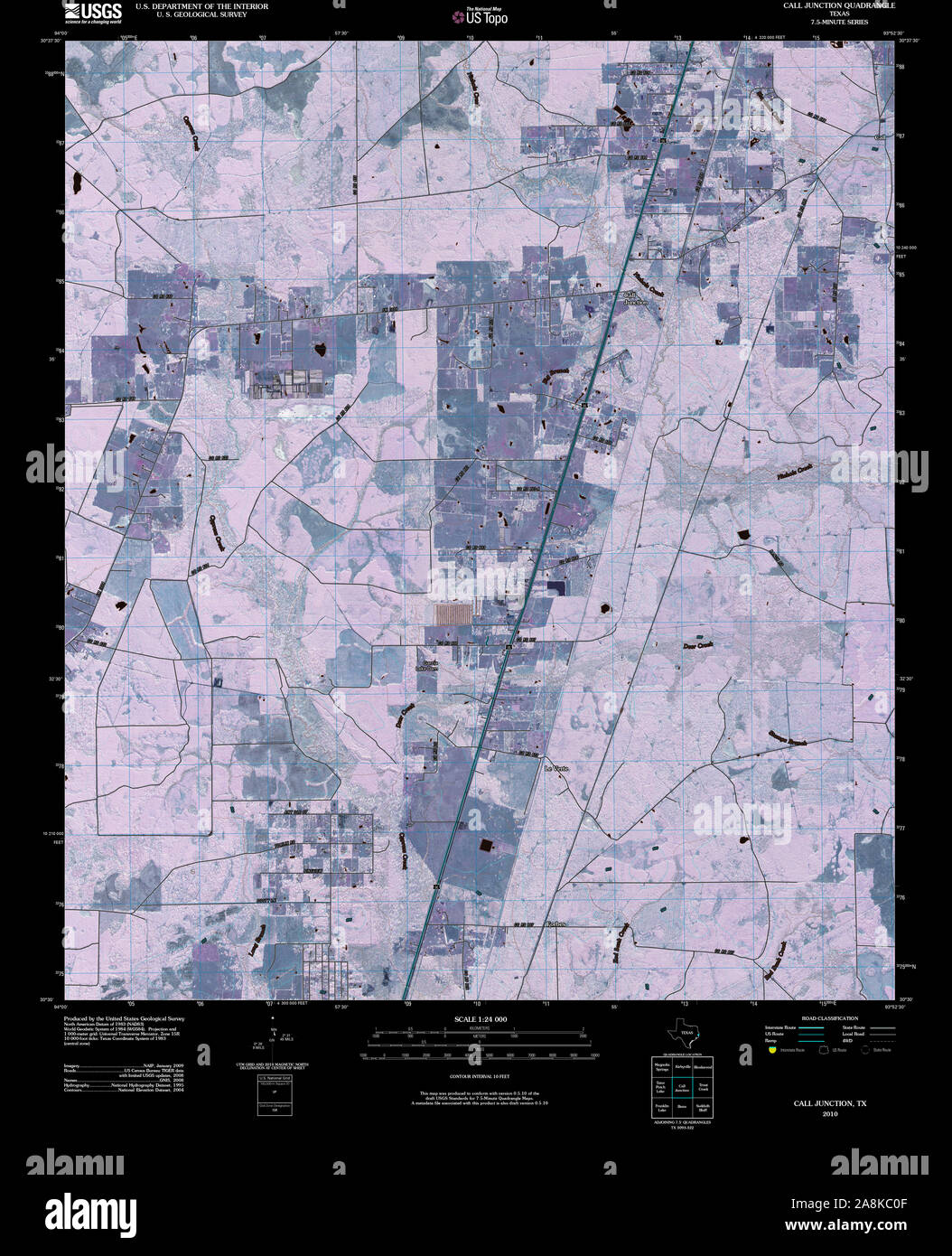 Call Tx Map Map of junction texas hi-res stock photography and images - Alamy