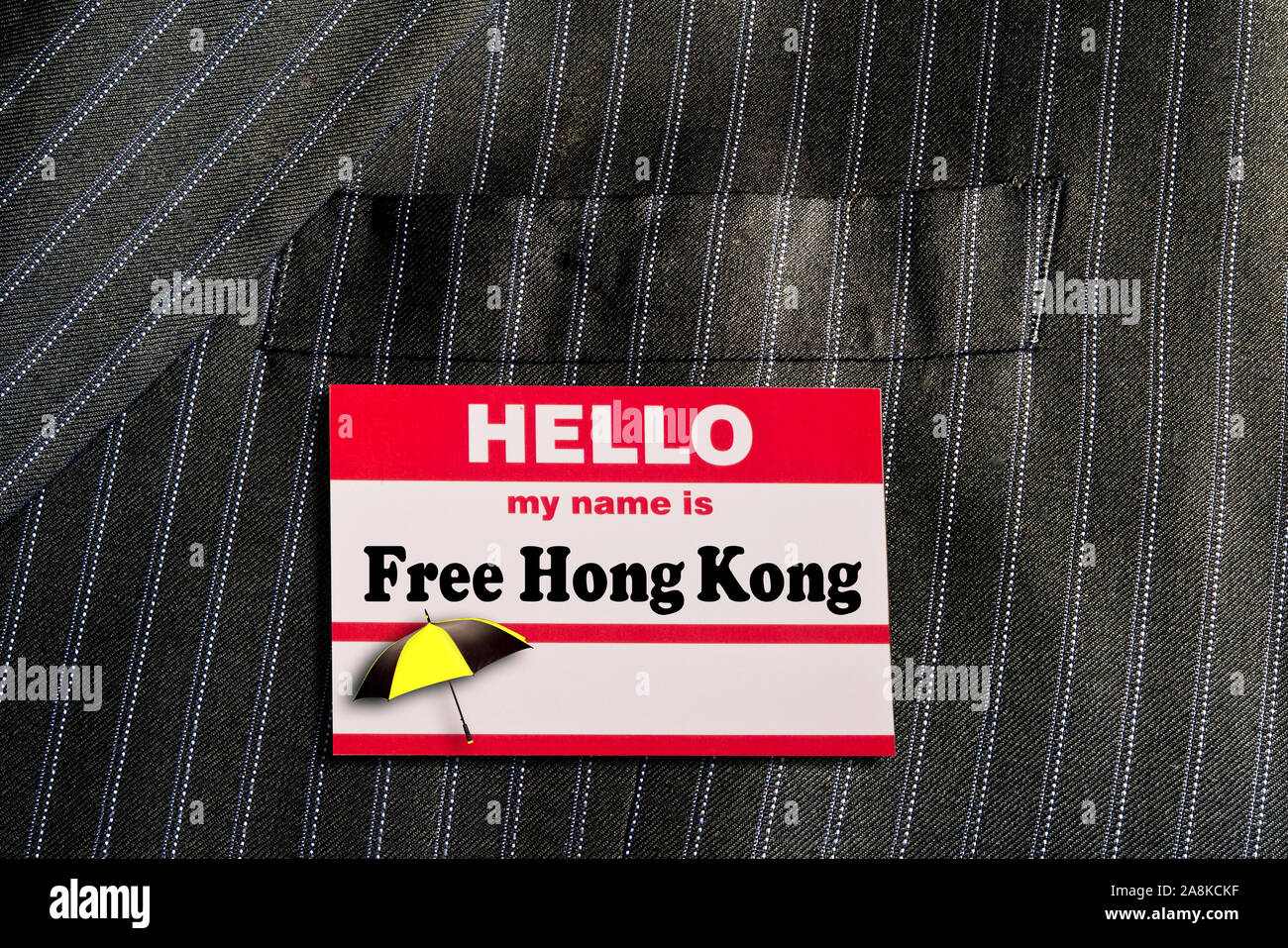 My name is Free Hong Kong Movement. Stock Photo